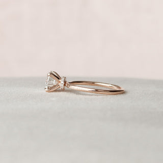 1.50CT Round  Unique Hidden Halo Moissanite Diamond Engagement Ring