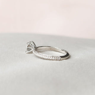 1.50CT Round Brilliant Cut 3 Side Pave Diamond Moissanite Engagement Ring