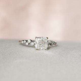 1.50CT Cushion Cluster Moissanite Diamond  Engagement Ring