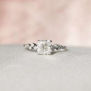 1.50CT Cushion Cluster Moissanite Diamond  Engagement Ring