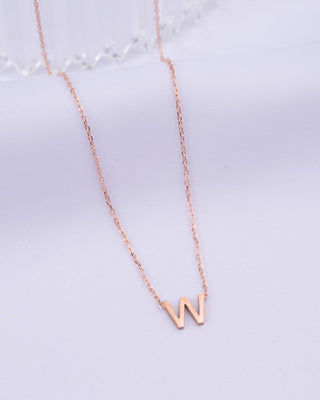 Initial Letter Personalized Necklace 14K Gold Ring for Women
