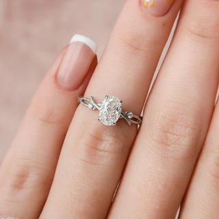 1.0CT Oval Twig Nature Inspired Moissanite Diamond Engagement Ring