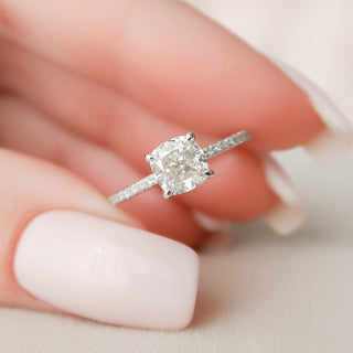 cushion  ring , cushion  diamond ring , cushion  engagement ring , cushion  Moissanite ring , engagenent ring cushion  , unique engagement ring cushion  