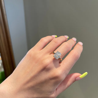 4.0 CT Cushion Cut Solitaire Moissanite Engagement Ring on hand