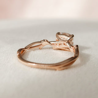 1.50CT Cushion Cut Branch Nature Inspired Moissanite Diamond Engagement Ring
