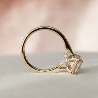 3.0 CT Emerald Cut Solitaire Moissanite Engagement Ring on hand