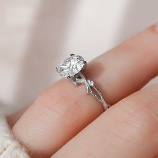 2.0CT Round Brilliant Cut Twig Nature Inspired Moissanite Diamond Engagement Ring