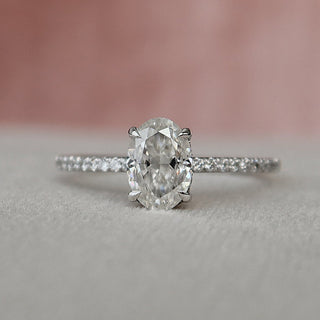 Gorgeous 1.0ct round hidden halo moissanite ring sparkle close up