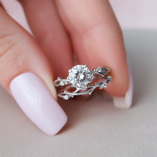 Timeless 1.0ct round moissanite ring front view