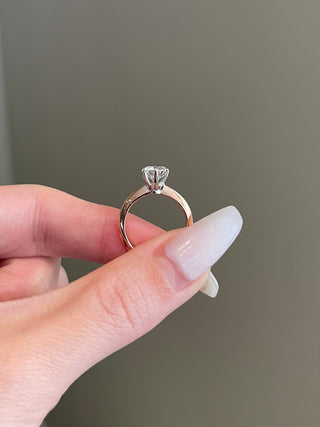 1.50 CT Round Brilliant Solitaire Moissanite Engagement Ring close up