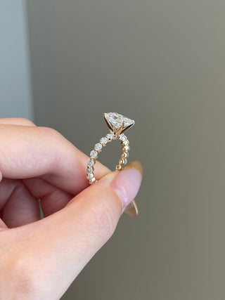 2.50ct Radiant Cut Pave Moissanite Diamond Engagement Ring