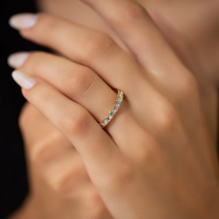 Round Cut Full Eternity Diamond Wedding Band for Her