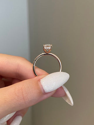 3.0 CT Emerald Cut Solitaire Halo Moissanite Engagement Ring on hand