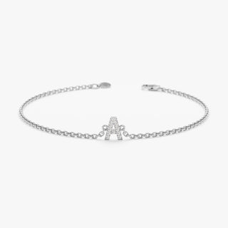 Letter Diamond Bracelet for Women Birthday Gift