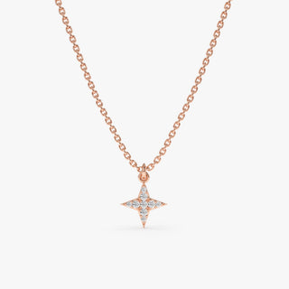 Mini North Star Diamond Necklace Gift for Her