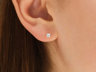 Princess Cut Diamond Moissanite Stud Earrings For Women