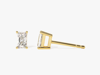 Radiant Cut Solitaire Diamond Moissanite Stud Earrings For Women