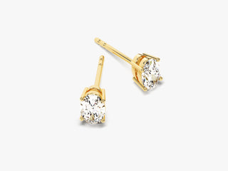 Oval Cut Diamond Moissanite Stud Earrings For Women