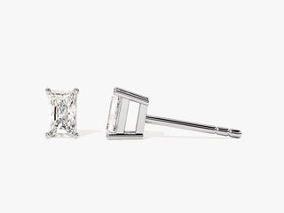 Radiant Cut Solitaire Diamond Moissanite Stud Earrings For Women