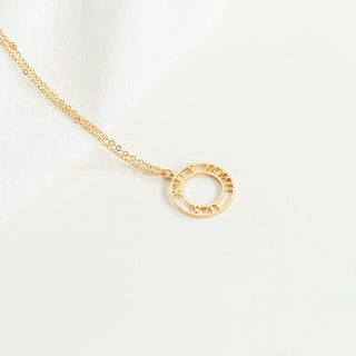 Custom Roman Numerals Minimalist Necklace for Her