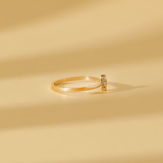 Round Cut Diamond Cross Wedding Band for Religious Gifts