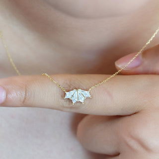 Rhombus Cut Diamond Flower Pendant Necklace Gift for Women