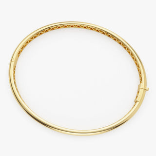Round Cut Diamond Channel Set Bangle Bracelet for Halloween Gift