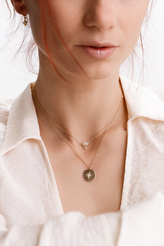 Marquise & Round Cut Diamond Unique Necklace for Her