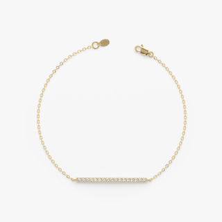 Round Cut Diamond Dainty Gold Bracelet For Women