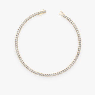 Round Brilliant Cut Sparkling Moissanite Tennis Bracelet angle view