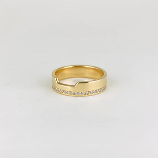 0.36TCW Unique Round Eternity Wide Band Moissanite Diamond Wedding Band