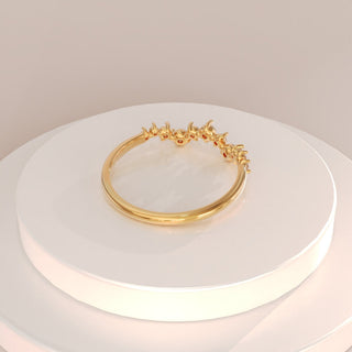 Round Cut Diamond Half Eternity Stackable Wedding Ring for Women