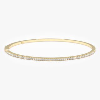 Round Cut Diamond Bracelet Bangle for Birthday Gift