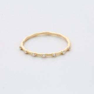 Round Cut Diamond Petite Pave Wedding Band for Women