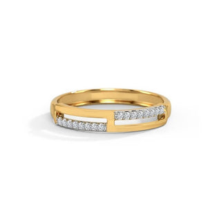 0.12TCW Unique Round Pave Moissanite Diamond Wedding Band