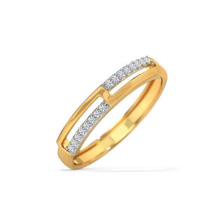 0.12TCW Unique Round Pave Moissanite Diamond Wedding Band