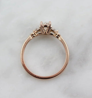 1.0 CT Oval Brilliant Cluster Moissanite Engagement Ring top view