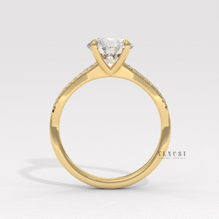 Elegant infinity moissanite engagement ring design