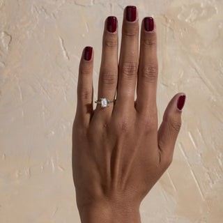 1.20ct Emerald Cut Three Stone Diamond Engagement Ring