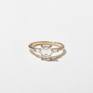 1.20ct Emerald Cut Three Stone Diamond Engagement Ring
