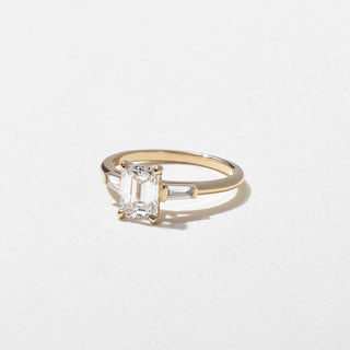 1.20ct Emerald Cut Three Stone Diamond Engagement Ring