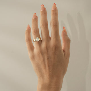 1.75ct Oval Cut Diamond Unique Band Engagement Ring