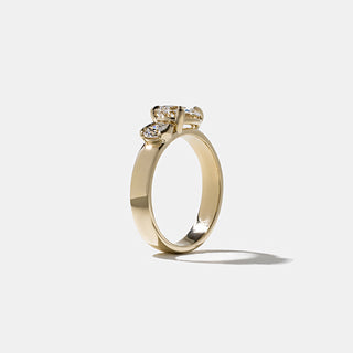 1.10ct Pear & Round Cut Diamond Unique Engagement Ring