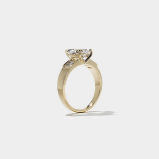 2.0ct Pear Five Stone Moissanite Unique Diamond Rings Classy Women With Matching Band