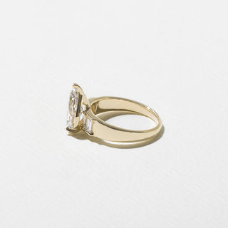 2.30ct Pear Cut Diamond Unique Five Stone Band Engagement Ring
