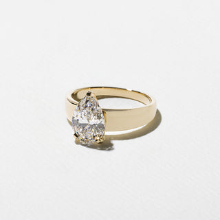 2.0ct  Pear Cut Diamond Unique Band Engagement Ring