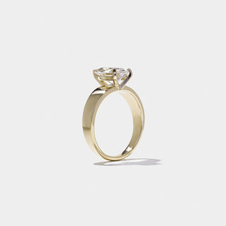 2.0ct  Pear Cut Diamond Unique Band Engagement Ring