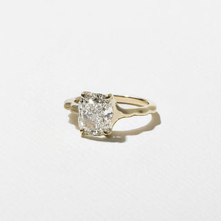 3.0ct Elongated Cushion Cut Diamond Unique Band Engagement Ring