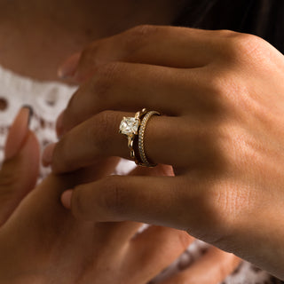 1.30ct Cushion Cut Diamond Unique Band Engagement Ring