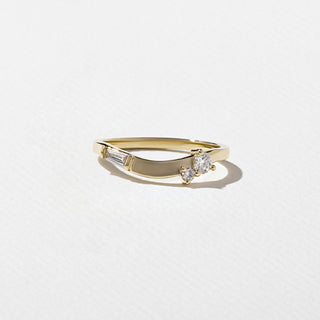 Radiant 2.0ct oval solitaire moissanite wedding band top view